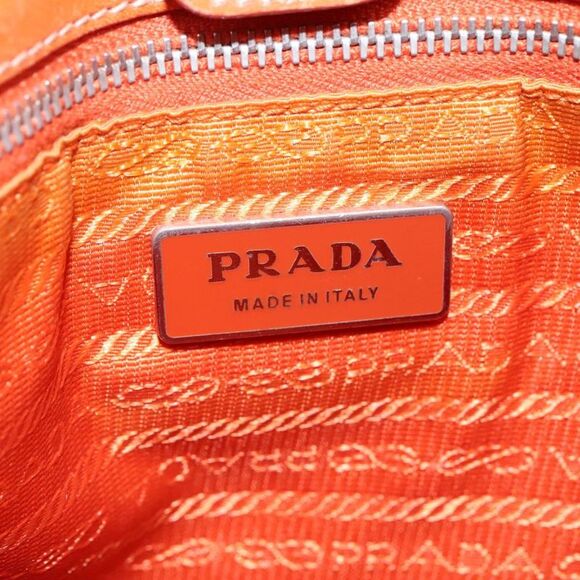 Prada Tessuto Orange Synthetic Shoulder Bag (Pre-Owned) - Picture 14 of 16